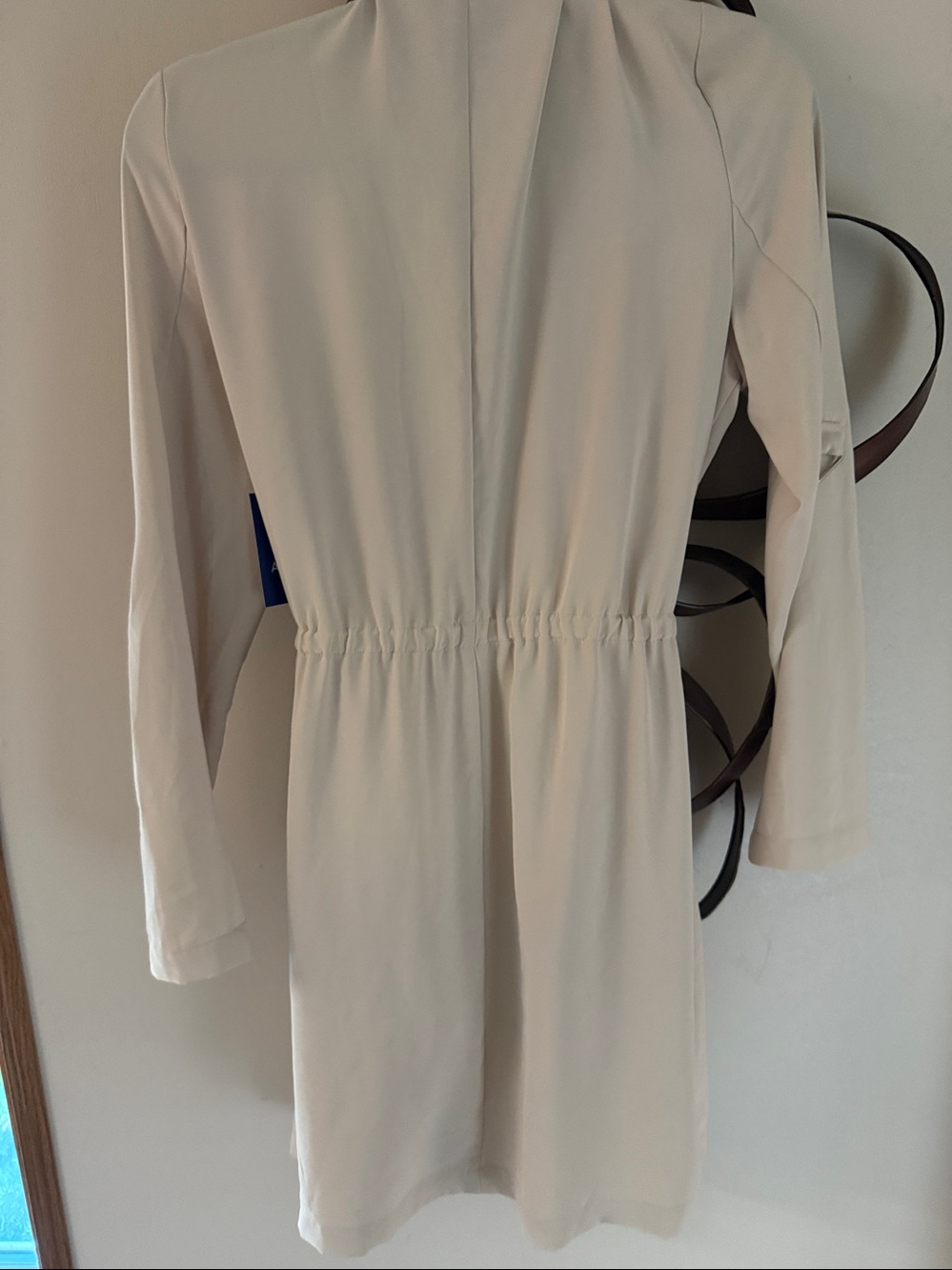 Apt 9 Gorgeous Cream Open Front Cardigan/Jacket with drawstring ties NWT Size M - Picture 8 of 9
